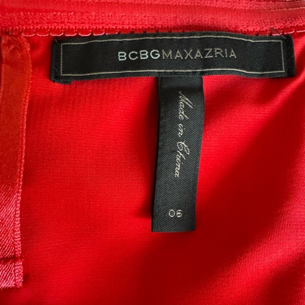 BCBGMaxAzria Red Lace Mini Dress - Picture 3 of 9